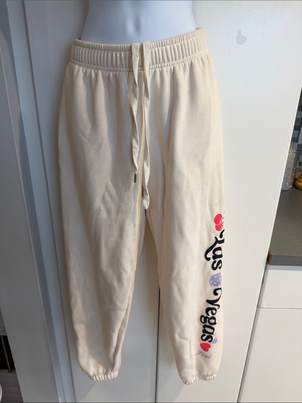 PINK Las Vegas Sweatpants (faint stain)